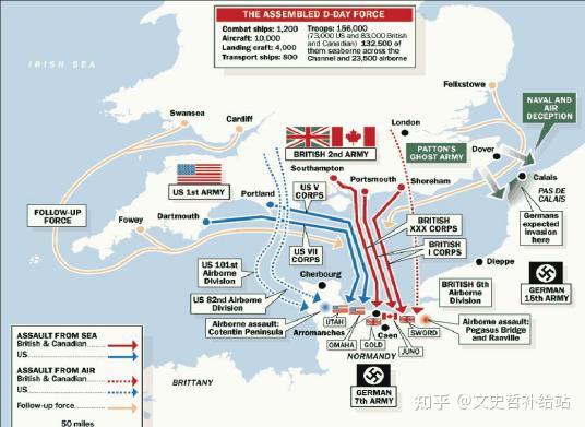 登陆过程：1944年6月6日早6时30分